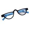 HEBEHO Retro Half Moon Reading Glasses Anti Blue Light Computer Eyeglasses Spring Hinge Reader for Men Women (Color : Blue, Size : 2.5X) view 1