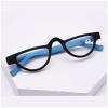 HEBEHO Retro Half Moon Reading Glasses Anti Blue Light Computer Eyeglasses Spring Hinge Reader for Men Women (Color : Blue, Size : 2.5X) view 2