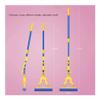 BDPP mop Mop Pcv Sponge Mop 51.22 Inch Extension Rod, with 2 Reusable and Washable Sponge Replacement Heads Suitable for All Floor Types view 2