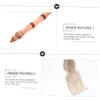 Healifty Back Scratcher Ox Horn Back Itching Scalp Scratcher Hand Massage Tool with Long Handle for Home Office 38cm Light Brown view 4