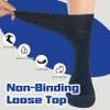 Facool Diabetic Crew Socks for Women, Cushioned Merino Wool Soft Wellness Dress Moisture Wicking Quarter Socks with Non-Binding Loose Top,Seamless Toe, 3 Pairs Dark Grey M view 3