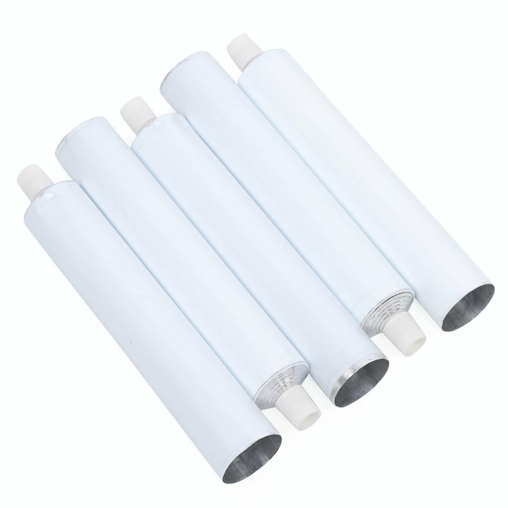 100Pcs Aluminum Empty Toothpaste Tubes Refillable Travel Toothpaste Tube with Needle Cap, 100ml Toothpaste Empty Tubes Bottom Opening Empty Tube Containers for DIY Filling of Daily Necessities