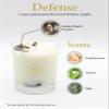 ALUMINATE LIFE Luxury Glass Jar Candle, 14.5 OZ, Defense - Smoky Quartz Crystal Infused - Scents of Frankincense, Neroli, & Sage - Detoxify, Ground, & Fortify - Coconut Wax Blend, Essential Oils view 3