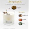 ALUMINATE LIFE Tiger Eye Crystal Infused Luxury Glass Jar Candle, 14.5 OZ, Strength - Scents of Cedarwood, Amber, & Sage - Power, Courage, & Expansion - Coconut Wax, Meditation, Yoga, Metaphysical view 3