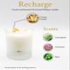 ALUMINATE LIFE Luxury Glass Jar Candle, 14.5 OZ, Recharge - Citrine Crystal Infused - Scents of Lemongrass, Geranium, and Basil - Happiness, Manifestation, & Abundance - Coconut Wax, Essential Oils view 3