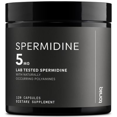 Toniiq Ultra Concentrated 500mg Spermidine Supplements for Men and Women - Non-Synthetic Spermidine Standardized to No Less Than 1% - 5mg per Serving Rice Germ Extract