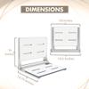 Folding Shower Seat - Wall Mount Bench for Inside Shower / Bathroom Safety Assist / 304 Stainless Steel / Phenolic Resin / Brushed Finish / 18" x 16" view 2