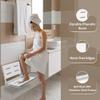 Folding Shower Seat - Wall Mount Bench for Inside Shower / Bathroom Safety Assist / 304 Stainless Steel / Phenolic Resin / Brushed Finish / 18" x 16" view 4