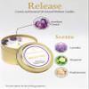 ALUMINATE LIFE Luxury Candle Tin, 4 OZ, Release, Amethyst Crystal Infused - Scents of Lavender, Bergamot, & Frankincense - Valentine's Day Gift - Coconut Wax, Essential Oils, Dr. Developed view 2