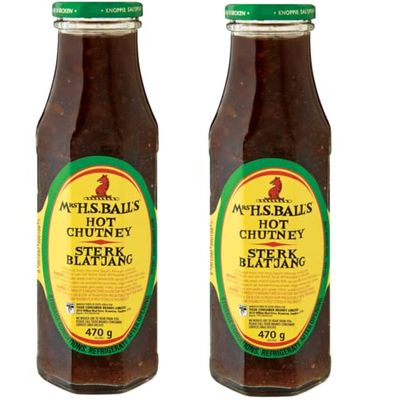Mrs H.S.Ball's Chutney (Glass) 470g (Hot, 16.6 Ounce (Pack of 2))
