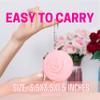 Adorable Pink Peri - Menstrual Period Cup Case Storage Bag | Rose Design + Silicon Material | Easy to carry, clean, and use | Metal Chain attached | Multi-use for any small items (White) view 4