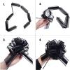 12 Pieces Pull Bow Wrapping Pull Bow Ribbon Pull Bows for Wedding Baskets,6 Inches Diameter Gift Bows, Large Bows for Presents. (Silver) view 2
