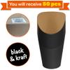 CUSINIUM 14 oz 50-Pack Black French Fry Cups - Charcuterie Cups Disposable view 3