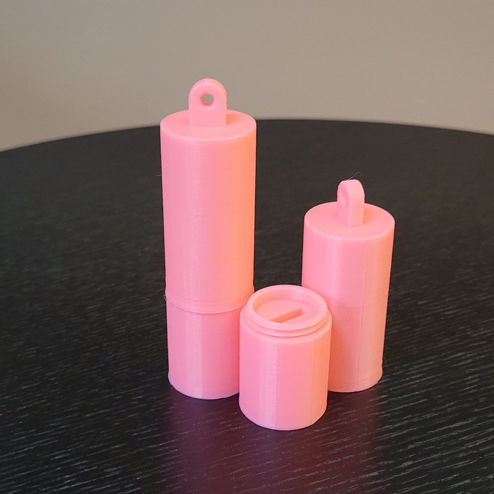 Znet3D Pocket Eye Drop Vial Holder & Carry Case - Holds One (1) Single Use Eye Drop Vial - Perfect to carry in pocket, purse/clutch, school bag - Two (2) Pack (Pink)
