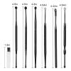 CYSNATU Ear Wax Removal Kit, Ear Cleaner, Ear Pick, Ear Cleaning Tool Set Stainless Steel 6 in 1 Ear Spoon Curette (with Cleaning Brush and Storage Box, Black) view 3