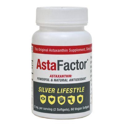 AstaFactor Silver Lifestyle Astaxanthin Supplement 60 Softgels