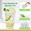 Vplus 2000 Pack 9 OZ Clear Plastic Cups, 9 Ounce Disposable Cold Water Party Drinking Cups for Wedding Thanksgiving Christmas Party view 2
