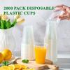 Vplus 2000 Pack 9 OZ Clear Plastic Cups, 9 Ounce Disposable Cold Water Party Drinking Cups for Wedding Thanksgiving Christmas Party view 3