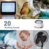 BGOVERSS White Noise Sound Machine with 20 Soothing Sounds, 10 Colors Night Light Sleep Machines Home Office Travel, 5 Timers and Memory Feature Sound Machine for Nursery Baby Kids Adults (White) view 2