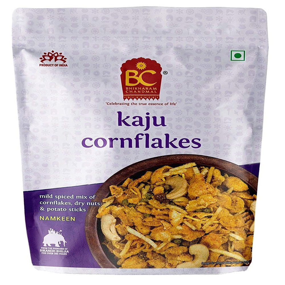 Bhikharam Chandmal - Kaju Cornflakes Mixture - Kaju Mixture - Mix Namkeen