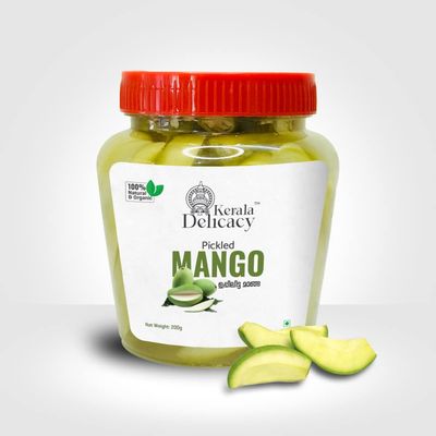 Kerala Delicacy Pickled Mangoes Manga Uppilittath 500G Seasoned Raw Mangoes Traditionally Preserved In Vinegar And Salt
