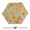 Silver Spoons Hexagon Disposable Paper Plates (18 Pc) Metallic Floral Print, Heavy Duty Paper Plates 7 inch, Disposable Party Dessert Plates for Birthday, Gold Dinnerware Set for Baby Showers, Weddings & Events view 3