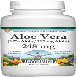Aloe Vera - (3.2% Aloin (12.5 mg Aloin)) - 248 mg (100 Capsules, ZIN: 407335) - 2 Pack