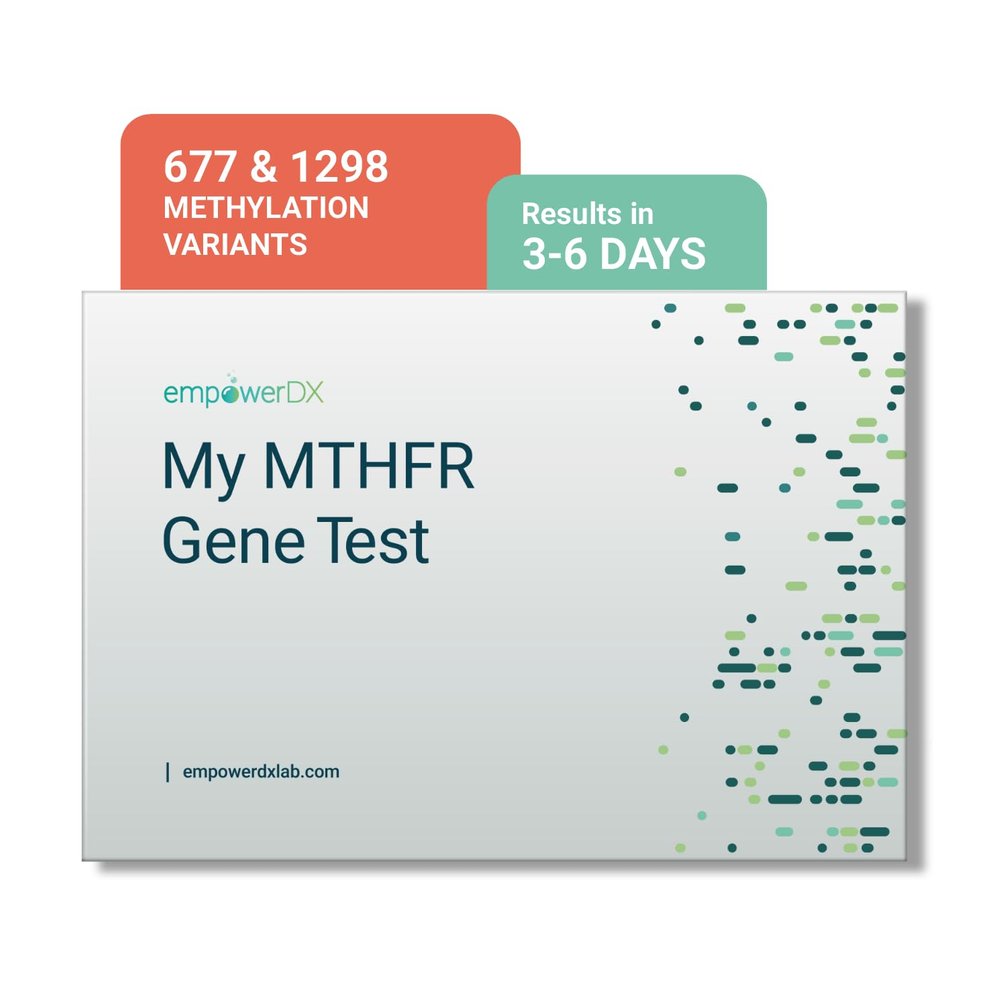 empowerDX MTHFR Gene Test Kit, Methylation Test, Easy at-Home Test Detects Presence of 677 and 1298 MTHFR Gene Variants, Ages 2+, Fast Results Within 6 Days