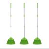 Xifando Three-Section Telescopic Aluminum Alloy Rod Long-Handled Broom for Housekeeping Garden Camping Outdoor&Indoor, 3 CPS Green view 1