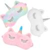 3 Pieces Sleep Mask for Kids, Girls Plush Sleeping Eye Cover Soft Eye Blindfold Cover Animal Shade for Kids(Mixed Colors, Pink, White,Cute Style) view 1