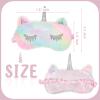 3 Pieces Sleep Mask for Kids, Girls Plush Sleeping Eye Cover Soft Eye Blindfold Cover Animal Shade for Kids(Mixed Colors, Pink, White,Cute Style) view 2