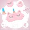 3 Pieces Sleep Mask for Kids, Girls Plush Sleeping Eye Cover Soft Eye Blindfold Cover Animal Shade for Kids(Mixed Colors, Pink, White,Cute Style) view 3