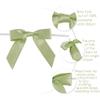 AIMUDI Sage Green Satin Ribbon Bows 2.5" Pretied Twist Tie Bows for Treat Bags Cake Pop Gift Wrapping Basket Cookie Candy Bagging Party Favors- 50 Counts view 4