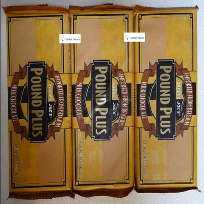 Trader Joes Pound Plus Milk Chocolate Bar 17.6oz 500g (Three Bags)