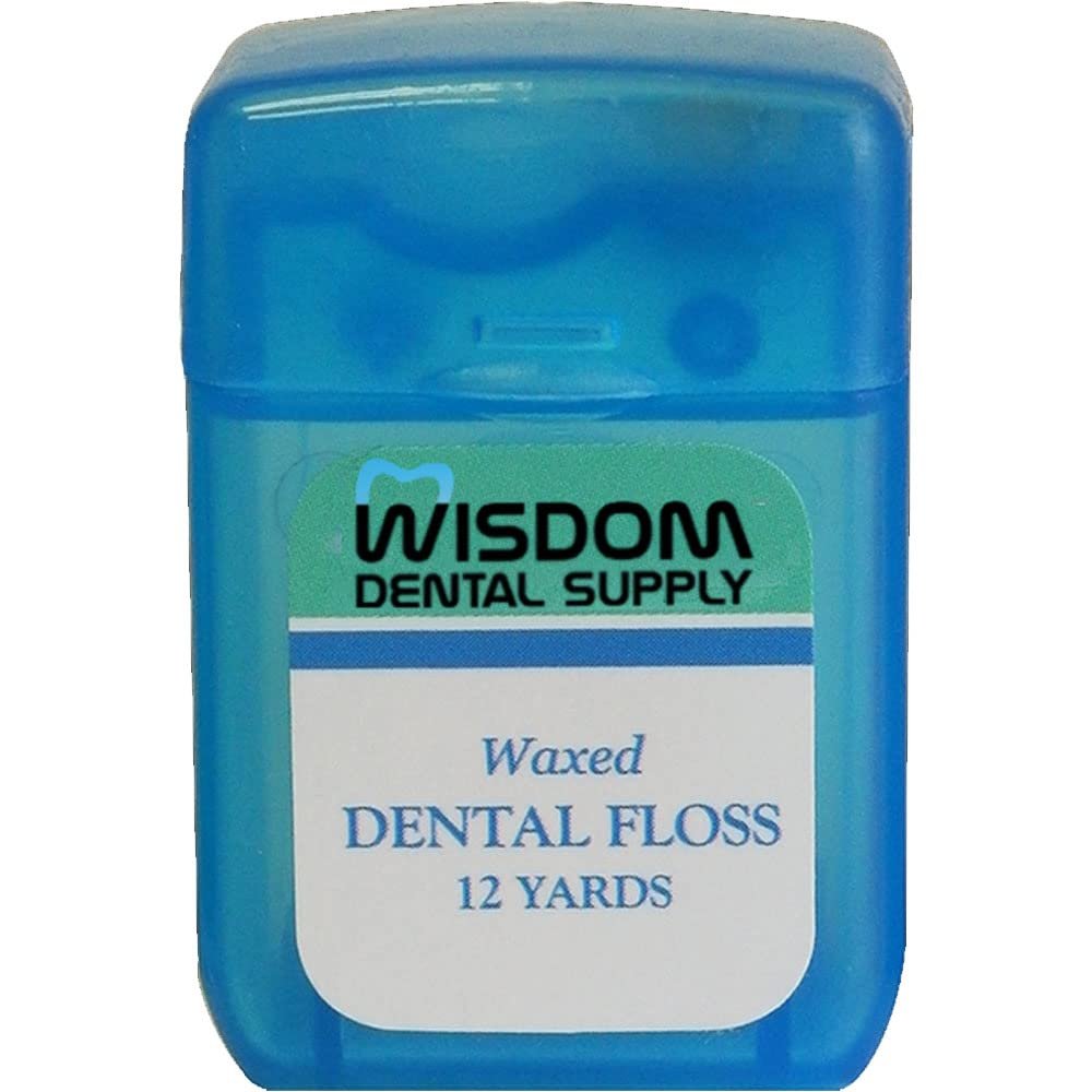WDS Dental Nylon Floss Dental Waxed Floss 12 Yards (11 Meters) - Pack of 4