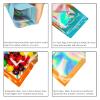 100 Pcs Holographic Mylar Bags,4.0x5.9 Inch Small Odor Proof Bags Resealable Zipper Cosmetic Storage Bags for Small Business Lip Gloss Nail Lash Jewelry Packaging view 4