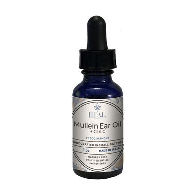 Harmony's Mullein Ear Oil + Garlic Oil - 1oz for dry, itchy ears
