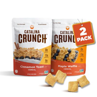 Catalina Crunch Protein Cereal - Breakfast Cereal with 10g of Protein, No Added Sugar - Gluten Free - Blueberry Muffin - 8 oz. Bag (Pack of 1)