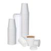 Smygoods White Disposable Paper Coffee Cups with Lids (8 OZ, 25 Count) For Hot Beverages, Tea, Espresso, Cocoa - To Go Drink Containers, Caf & Office view 1