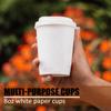 Smygoods White Disposable Paper Coffee Cups with Lids (8 OZ, 25 Count) For Hot Beverages, Tea, Espresso, Cocoa - To Go Drink Containers, Caf & Office view 2