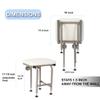 Padded Folding Shower Seat with Legs - Wall Mount Bench for Inside Shower / Bathroom Safety Assist / 304 Stainless Steel / Marine Vinyl / 18" x 16" view 4