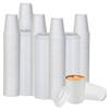 Smygoods White Disposable Paper Coffee Cups with Lids (8 OZ, 100 Count) For Hot Beverages, Tea, Espresso, Cocoa - To Go Drink Containers, Caf & Office view 1