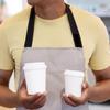Smygoods White Disposable Paper Coffee Cups with Lids (8 OZ, 100 Count) For Hot Beverages, Tea, Espresso, Cocoa - To Go Drink Containers, Caf & Office view 2