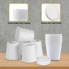 Smygoods White Disposable Paper Coffee Cups with Lids (4 OZ, 25 Count) For Hot Beverages, Tea, Espresso, Cocoa - To Go Drink Containers, Caf & Office view 3