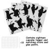 18pcs Black Glitter Cow Cowboy Dessert Cupcake Topper Silhouettes Country Western Bull Riding Competition Theme Decor Supplies Baby Shower Boy Girl Happy Birthday Decorations view 3