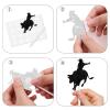 18pcs Black Glitter Cow Cowboy Dessert Cupcake Topper Silhouettes Country Western Bull Riding Competition Theme Decor Supplies Baby Shower Boy Girl Happy Birthday Decorations view 4