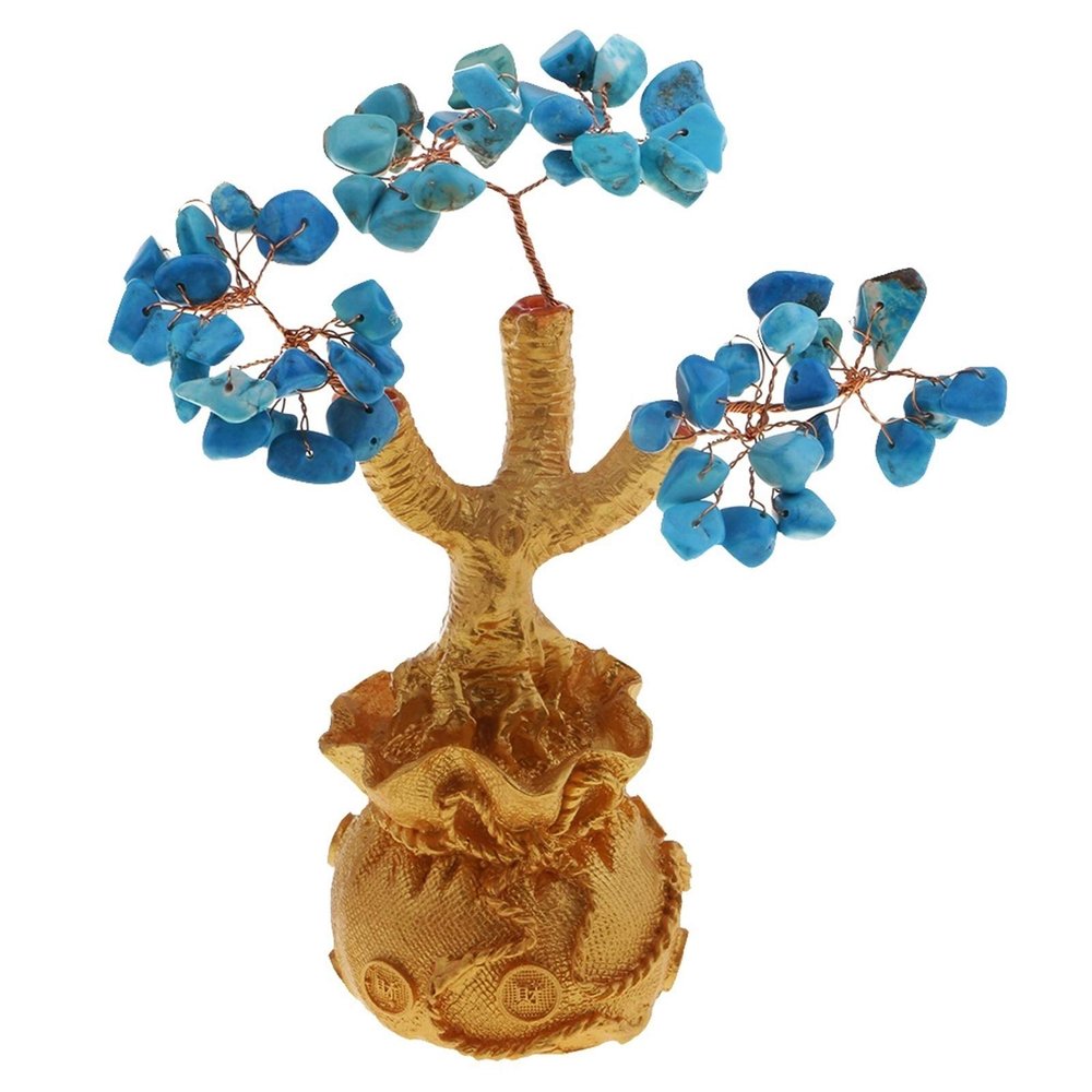 Crystal Fortune Tree Mini Feng Shui Crystal Money Tree Seven Chakra Natural Healing Gemstone Crystal Bonsai Fortune Lucky Wealth Bonsai Style Office Decor Spiritual Gift Crystal Bonsai Fortune Money T
