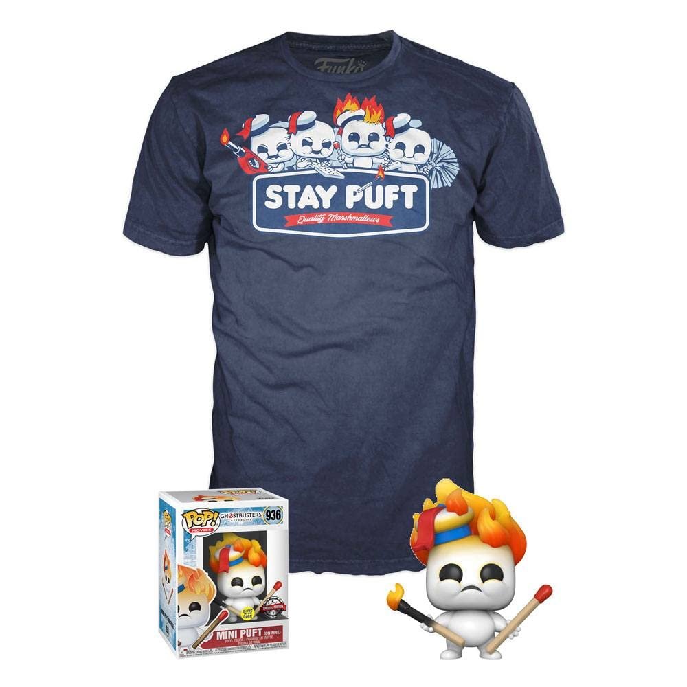 Ghostbusters Funko Afterlife POP! & Tee Box Stay Puft Quality Marshmallows Size L