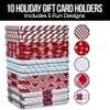 Gift Card Holder Tin Boxes for Christmas - 10 Unique Tins Holders with Lids for Gift Cards & Money - Perfect for Birthday Easter Valentines Any Holiday - Custom Red White Boxed for Easy Gift Giving view 2