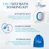 Fivona Sitz Bath for Toilet Seat with Massage Hand Flusher and Storage Bag; Postpartum Care and Hemorrhoid Treatment; BPA Free V Steam Kit; Perfect for Perineal Soak and Portable Bidet view 2